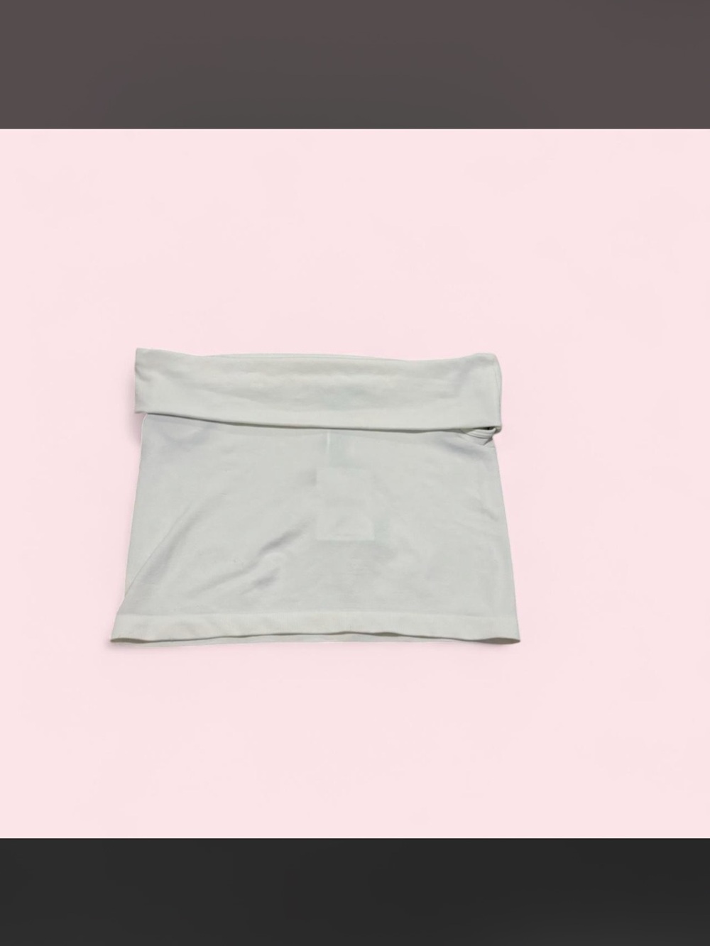 Forever 21 White Fold-Over Strapless Tube Top